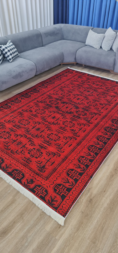 فرش چاپی طرح گلیمی سنتی کپU452
